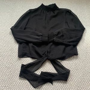 1. STATE Black Sheer Long Sleeve Top — SIZE SMALL! NBW!